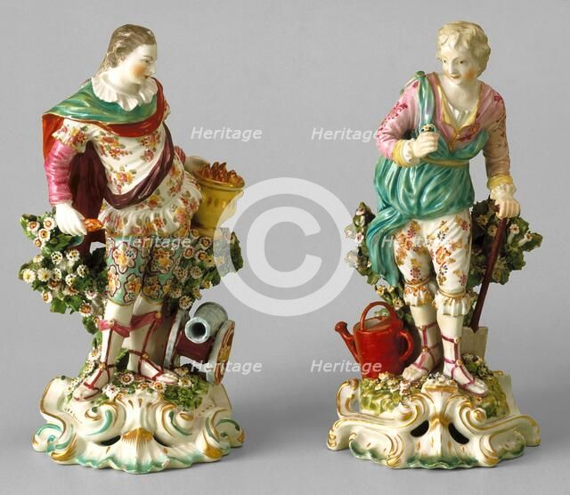 Fire and Earth (originally titled War and Peace), 1765-1769. Creator: Chelsea Porcelain Manufactory.