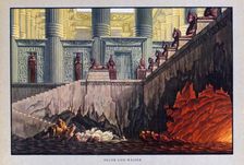 Fire and Water, The Magic Flute, 1816. Artist: Karl Friedrich Schinkel