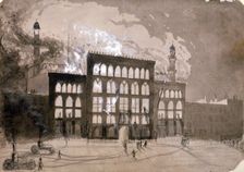 Fire at the Alhambra Theatre, Leicester Square, London, 1882 (1883). Artist: William Dickes