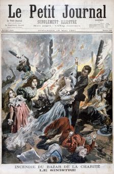Fire at the Bazar de la Charite, Paris, 4th May 1897. Creator: F Meaulle