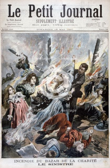 Fire at the Bazar de la Charite, Paris, 4th May 1897. Creator: F Meaulle.