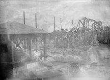 Fire at The Dc Baseball Park (Known As National Park or Boundary Field), Washington, D.C., Mar 1911. Creator: Harris & Ewing