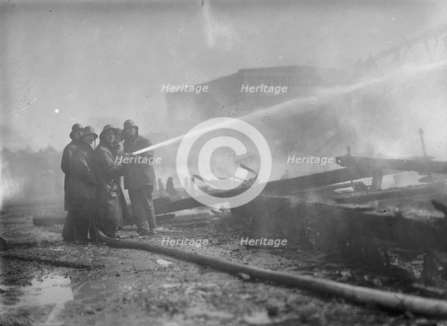 Fire at The Dc Baseball Park (Known As National Park or Boundary Field), Washington, D.C., Mar 1911. Creator: Harris & Ewing.