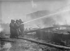Fire at The Dc Baseball Park (Known As National Park or Boundary Field), Washington, D.C., Mar 1911. Creator: Harris & Ewing