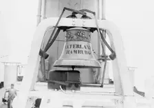 Fire bell on VATERLAND, between c1910 and c1915. Creator: Bain News Service