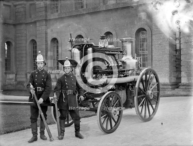 Fire brigade rally at Blenheim Palace, Oxfordshire, c1860-c1922. Artist: Henry Taunt