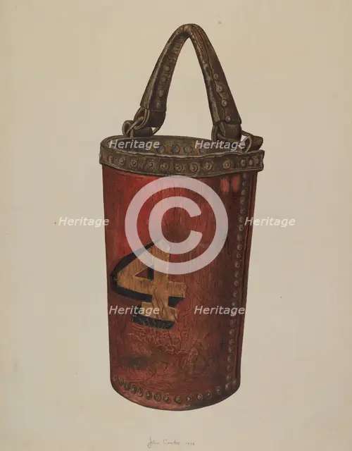 Fire Bucket, 1938. Creator: John Cooke.