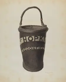 Fire Bucket, c. 1939. Creator: Carl Buergerniss