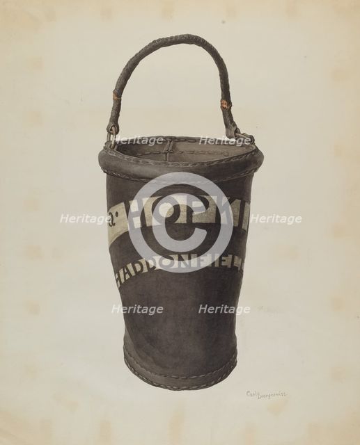 Fire Bucket, c. 1939. Creator: Carl Buergerniss.