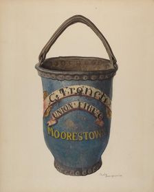 Fire Bucket, c. 1939. Creator: Carl Buergerniss