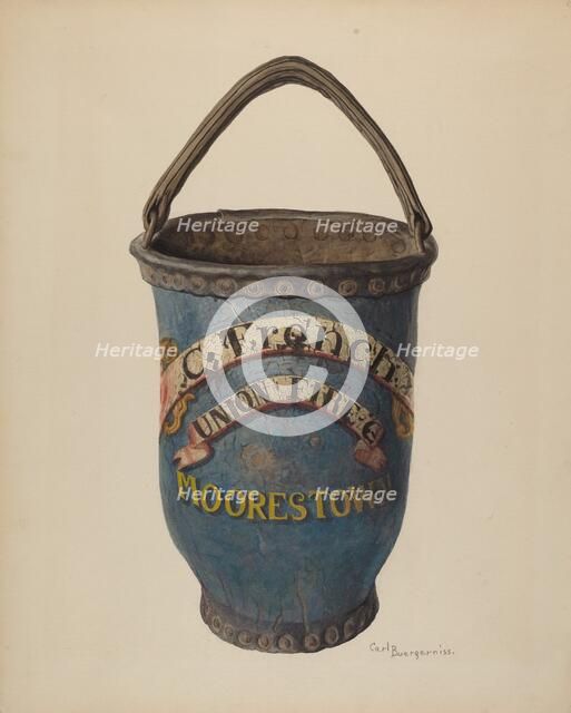 Fire Bucket, c. 1939. Creator: Carl Buergerniss.