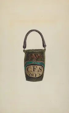 Fire Bucket, c. 1939. Creator: Marion E. Herrick