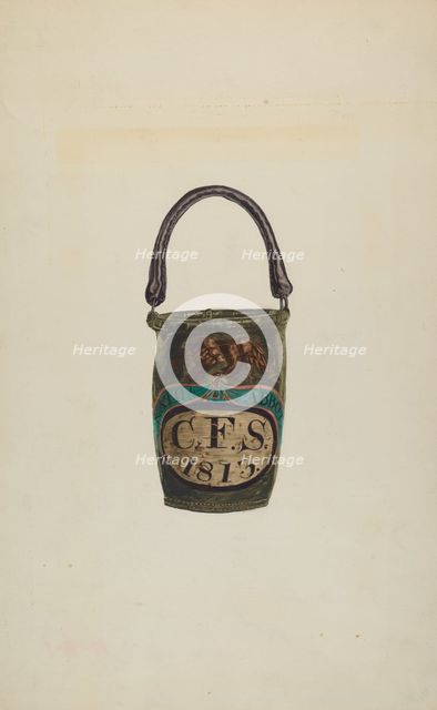 Fire Bucket, c. 1939. Creator: Marion E. Herrick.