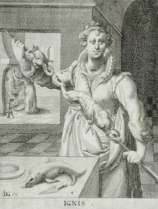 Fire, c1588. Creator: Jacques de Gheyn II