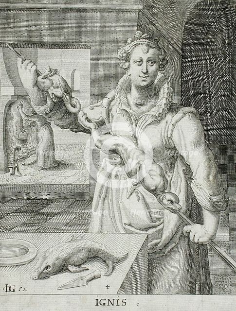 Fire, c1588. Creator: Jacques de Gheyn II.
