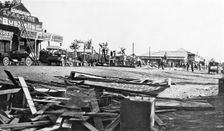Fire Damage, D.A. Menzies and Primary Producers Bank, 1926. Creator: Jack Bain