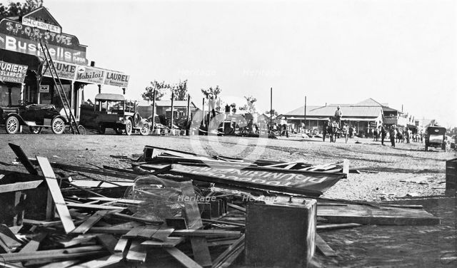 Fire Damage, D.A. Menzies and Primary Producers Bank, 1926. Creator: Jack Bain.