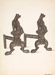 Fire Dogs, c. 1936. Creator: Rex F Bush