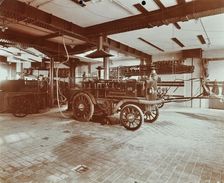 Fire engine at Cannon Street Fire Station, Cannon Street, City of London, 1907