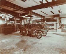 Fire engine at Cannon Street Fire Station, Cannon Street, City of London, 1907