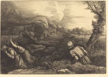 Fire in the Hamlet (L'incendie du hameau). Creator: Alphonse Legros