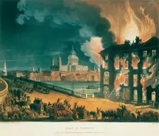 Fire in London 1791, (c1810). Creators: Thomas Rowlandson, Augustus Charles Pugin