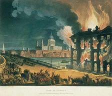 Fire in London 1791, (c1810). Creators: Thomas Rowlandson, Augustus Charles Pugin