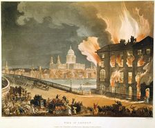 Fire in London 1808. Artist: Thomas Rowlandson