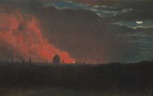 Fire in London, Seen from Hampstead, Oct. 16, 1834, as seen from Hampstead, ca. 1826. Creator: John Constable