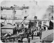 Fire in Moscow, Russia, 1872