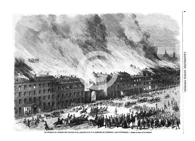 Fire in Saint Petersburg, May 1862, 1862.