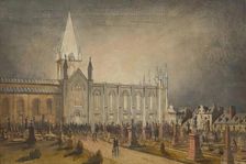 Fire in St Nicholas Kirk, c1874. Creator: Unknown