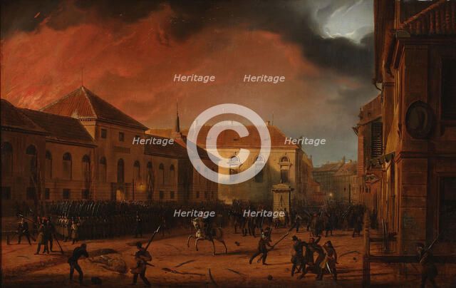 Fire of the Warsaw Arsenal, 1831.