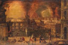 Fire of Troy, 1583. Creator: Kerstiaen de Keuninck