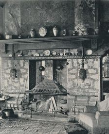 Fire-place in the library of Mr. Louis C. Tiffany 1897