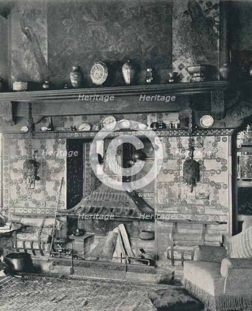 'Fire-place in the library of Mr. Louis C. Tiffany', 1897. Artist: Unknown.