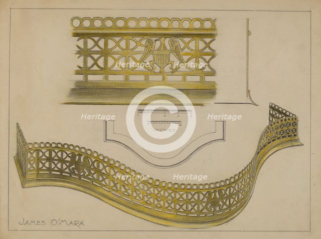 Fire Rail, c. 1936. Creator: James O'Mara.