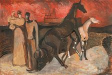 Fire - Refugees, 1938. Creator: Cyprian Majernik