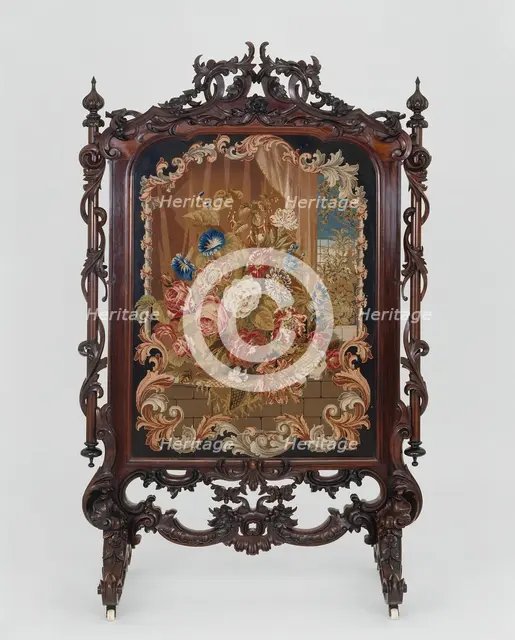 Fire Screen, c. 1855. Creator: Unknown.