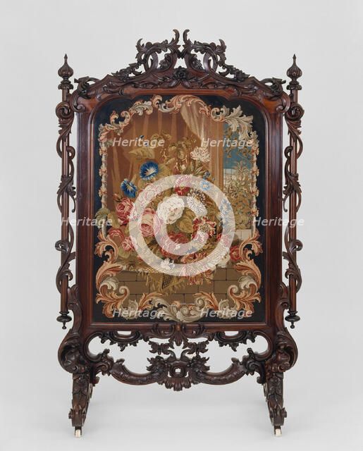 Fire Screen, c. 1855. Creator: Unknown.