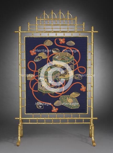 Fire Screen, c. 1870-1880. Creator: Unknown.