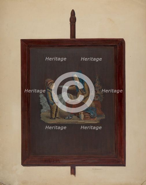 Fire Screen, c. 1937. Creator: Charles Bowman.