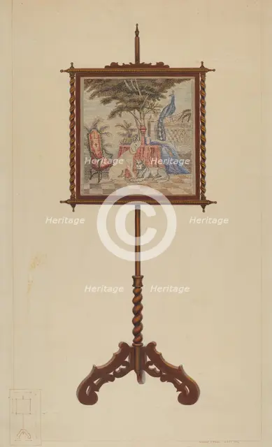 Fire Screen, c. 1938. Creator: Vincent P. Rosel.