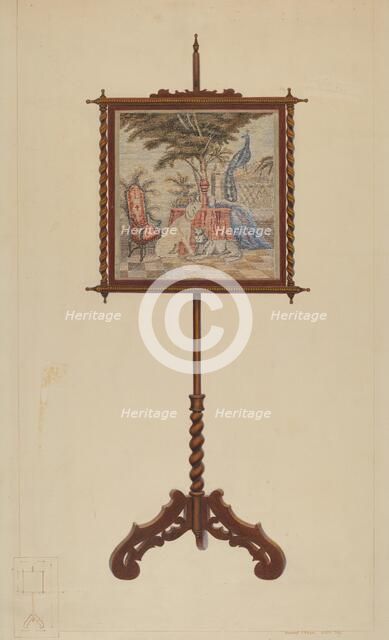 Fire Screen, c. 1938. Creator: Vincent P. Rosel.