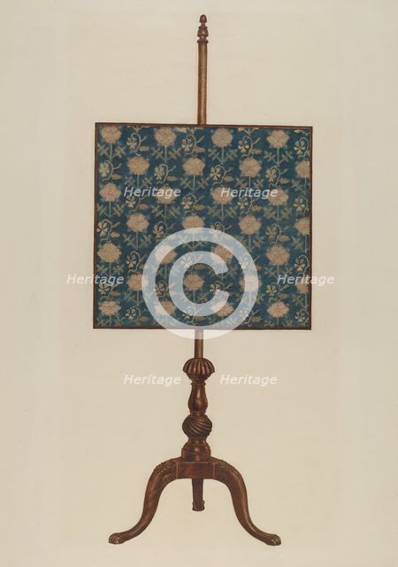 Fire Screen, c. 1941. Creator: Rolland Livingstone.