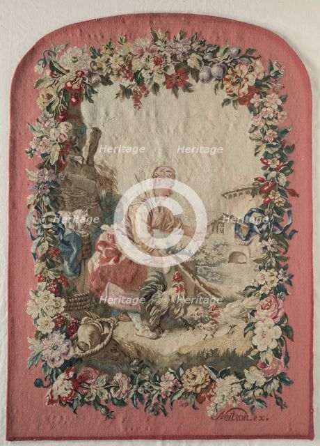 Fire Screen Panel and Frame , c. 1775. Creator: Gobelins (French); Jean-Baptiste Marie Hüet (French, 1745-1811), after a design by ; Maurice Jacques (French, 1712-1784), after a design by.