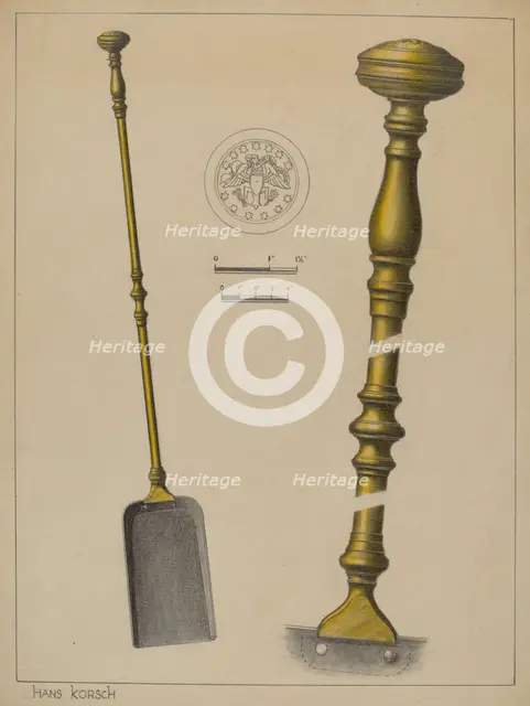 Fire Shovel, c. 1937. Creator: Hans Korsch.