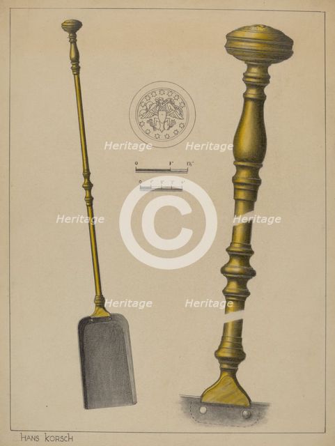 Fire Shovel, c. 1937. Creator: Hans Korsch.