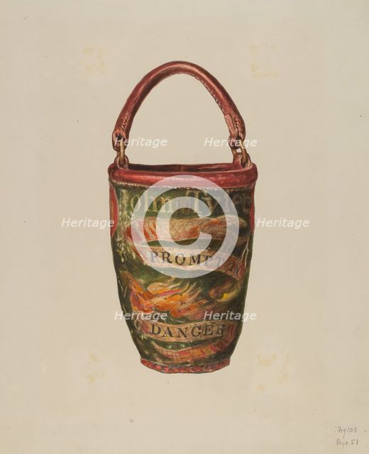 Fireman's Bucket, c. 1940. Creator: Georgina King.