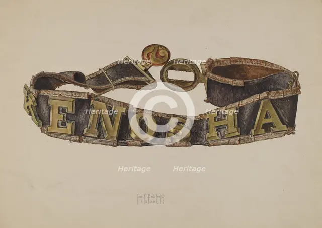 Fireman's Belt, 1938. Creator: George Bobholz.